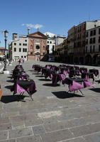 bright, cafe, day, eye level view, furniture, Italia , Padova, square, summer, sunny, table, Veneto