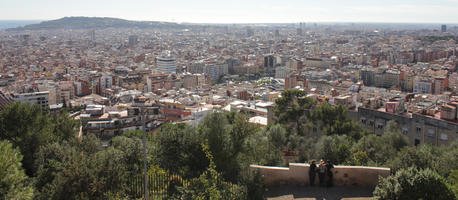 autumn, Barcelona, Cataluña, cityscape, day, elevated, Spain, sunny