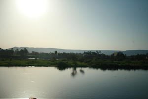 clear, dusk, East Timor, Egypt, Egypt, eye level view, river, river Nile, sky, sun, vegetation