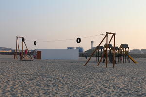 beach, Boulogne-sur-Mer, day, dusk, eye level view, France, Nord-Pas-de-Calais, playground, spring, sunny