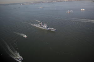 day, elevated, Manhattan, New York, river, ship, The United States