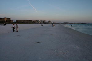 beach, couple, eye level view, Florida, Sarasota, sunny, sunset, sunshine, The United States, walking, winter