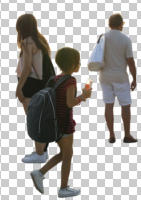 casual, cutout, cutout groups, cutout people, day, diffuse, diffused light, eye level view, group, people, summer, walking