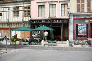 cafe, Champagne-Ardenne, city, day, eye level view, France, street, summer, Troyes