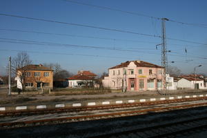 bright, Bulgaria, day, eye level view, railway, station