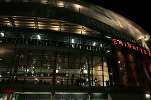 artificial lighting, below, England, facade, London, night, stadium, The United Kingdom