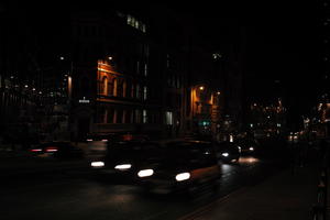 building, city, city, city lights, cityscape, England, evening, eye level view, London, night, street, The United Kingdom, winter