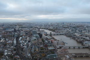 aerial view, city, day, diffuse, diffused light, England, London, overcast, river, The United Kingdom, urban, winter