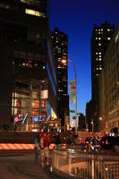 artificial lighting, evening, eye level view, Manhattan, New York, street, The United States