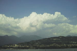 cloud, day, eye level view, Italia , lake, Lombardia, Monte Isola, mountain, summer, sunny