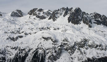 Chamonix, day, diffuse, diffused light, eye level view, France, mountain, Rhone-Alpes, snow, winter