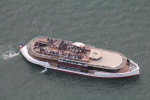 above, autumn, boat, day, diffuse, diffused light, France, Ile-De-France, Paris, river