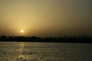 clear, day, Egypt, eye level view, river, river Nile, sky, summer, sun, sunset, sunset