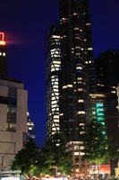 artificial lighting, below, building, evening, Manhattan, New York, office, The United States