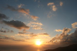 bright, Canarias, cloud, dusk, elevated, evening, Las Palmas, seascape, sky, Spain, sun, sunset