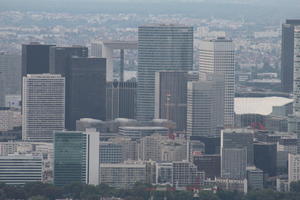 aerial view, autumn, city, cityscape, day, diffuse, diffused light, France, Ile-De-France, Paris