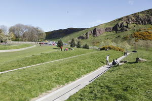 afternoon, day, Edinburgh, elevated, grass, natural light, park, Scotland, spring, The United Kingdom