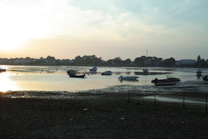 boat, Christchurch, coastline, day, dusk, England, eye level view, The United Kingdom