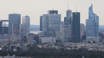 aerial view, autumn, city, cityscape, day, diffuse, diffused light, France, Ile-De-France, Paris