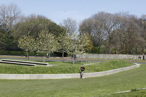 afternoon, day, Edinburgh, eye level view, grass, man, natural light, park, running, Scotland, spring, The United Kingdom, tree