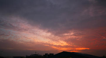 autumn, cloud, dusk, England, evening, eye level view, London, sky, sunset, The United Kingdom