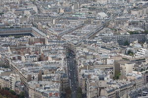 aerial view, autumn, city, cityscape, day, diffuse, diffused light, France, Ile-De-France, Paris