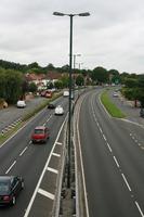 car, day, elevated, England, grass, guardrail, London, natural light, road, The United Kingdom, vegetation