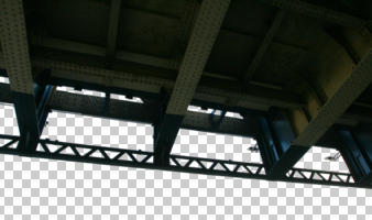 ambient light, below, bridge, cutout, day, natural light, structure