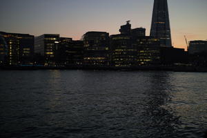 building, city, city, city lights, cityscape, dusk, England, evening, eye level view, London, river, riverbank, spring, The United Kingdom, urban