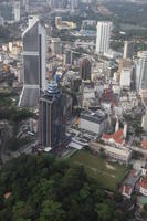 above, aerial view, cityscape, day, elevated, Kuala Lumpur, Malaysia, overcast, tree, vegetation, Wilayah Persekutuan