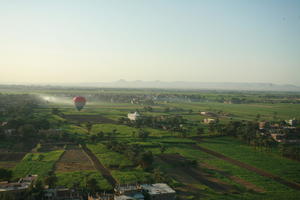 aerial view, balloon, building, dusk, East Timor, Egypt, Egypt, palm, tree, vegetation