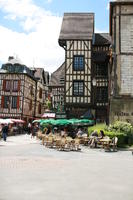 cafe, Champagne-Ardenne, city, day, eye level view, France, furniture, square, summer, sunny, Troyes