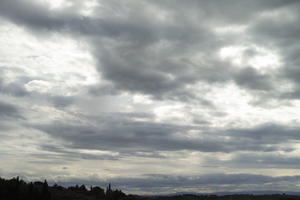 autumn, cloud, cloudy, Cumulus, day, eye level view, natural light, noon, open space, overcast, overcast, sky