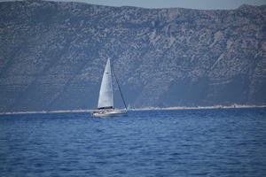 coastline, Croatia, day, eye level view, mountain, seascape, summer, transport, yacht