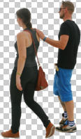 bag, casual, caucasian, couple, Croatia, cutout, cutout couples, day, eye level view, natural light, side, summer, walking