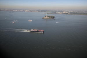 day, elevated, landmarks, Manhattan, New York, river, ship, The United States