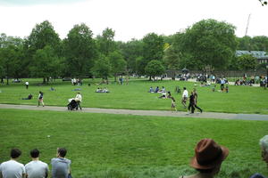 day, elevated, England, grass, Hyde Park, London, park, people, sitting, spring, sunny, The United Kingdom, vegetation, walking