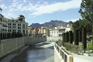 cityscape, day, eye level view, Orihuela, residential, river, Spain, sunny, Valenciana