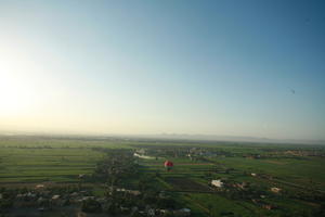 aerial view, balloon, clear, dusk, East Timor, Egypt, Egypt, sky, sun, sunset, vegetation