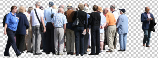 casual, caucasian, crowd, cutout, cutout groups, cutout people, day, elderly, eye level view, group, natural light, people, standing, summer, sunny