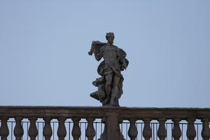 balustrade, below, day, direct sunlight, Italia , natural light, sculpture, summer, sunny, Veneto, Verona