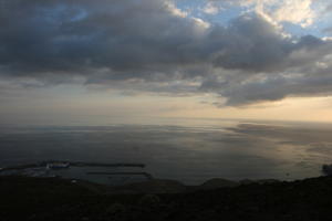 Canarias, cloud, dusk, elevated, evening, harbour, Las Palmas, seascape, sky, Spain, sunset