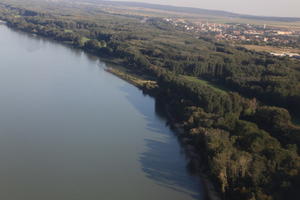 aerial view, Austria, day, forest, natural light, river, sunny, vegetation, Vienna, Wien