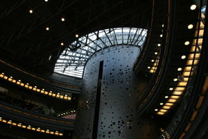 artificial lighting, below, ceiling, interior, light, Poland, Poznan, shopping centre, Wielkopolskie