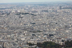 aerial view, autumn, city, cityscape, day, diffuse, diffused light, France, Ile-De-France, Paris