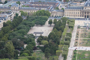 aerial view, autumn, cityscape, day, diffuse, diffused light, France, Ile-De-France, Paris, park