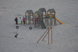 beach, Boulogne-sur-Mer, elevated, evening, France, natural light, Nord-Pas-de-Calais, playground, spring