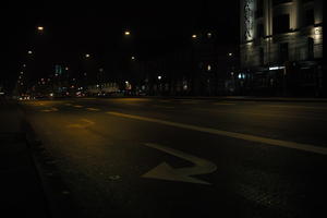 artificial lighting, Copenhagen , Denmark, eye level view, Kobenhavn, night, outdoor lighting, street