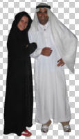 arabic, couple, cutout, cutout couples, cutout people, day, eye level view, front, middleastern, natural light, standing