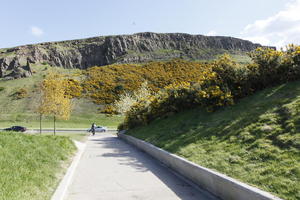 afternoon, bush, day, Edinburgh, eye level view, grass, hill, natural light, path, Scotland, spring, The United Kingdom